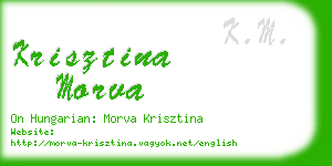 krisztina morva business card